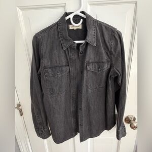 Madewell Women’s Black Casual Button Down Shirt